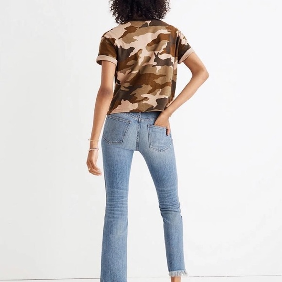 Madewell Cottontail Camo Crop Short Sleeve Pocket - Picture 8 of 8